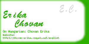 erika chovan business card